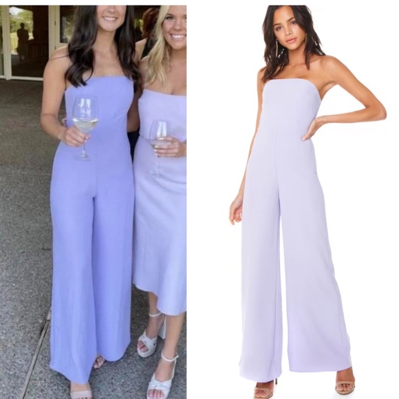 Amanda Uprichard Pants - AMANDA UPRICHARD MANDY JUMPSUIT tube lavender